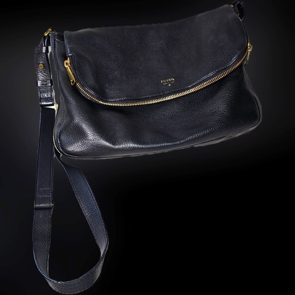 Fossil Pebbled Leather Crossbody/Shoulder Bag - Picture 1 of 9
